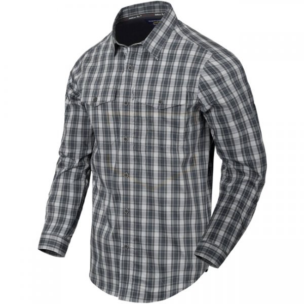 Helikon Covert Concealed Carry Shirt - Foggy Grey Plaid - XS