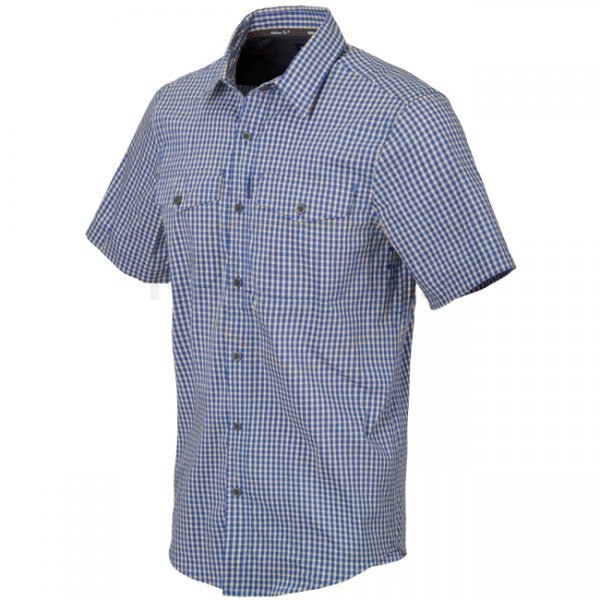 Helikon Covert Concealed Carry Short Sleeve Shirt - Royal Blue Checkered - 2XL