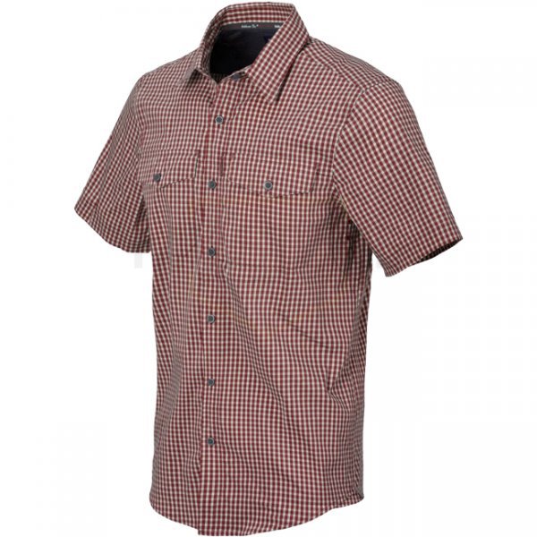Helikon Covert Concealed Carry Short Sleeve Shirt - Dirt Red Checkered - S