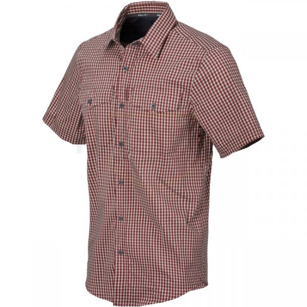 Helikon Covert Concealed Carry Short Sleeve Shirt - Dirt Red Checkered - L