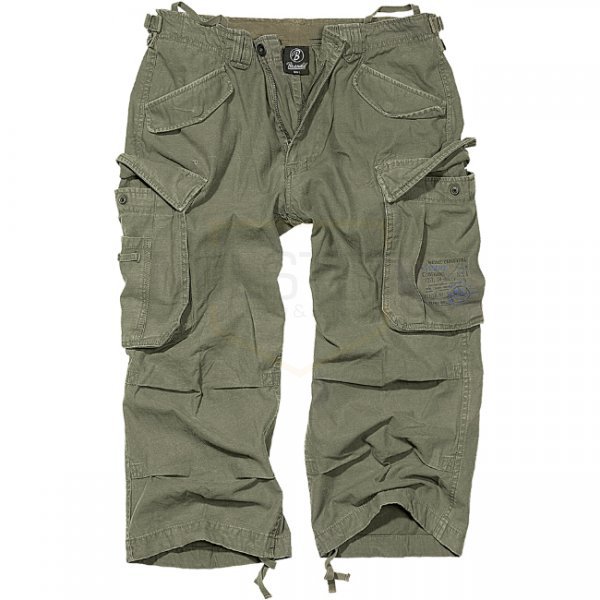 Brandit Industry Vintage 3/4 Shorts - Olive - XL