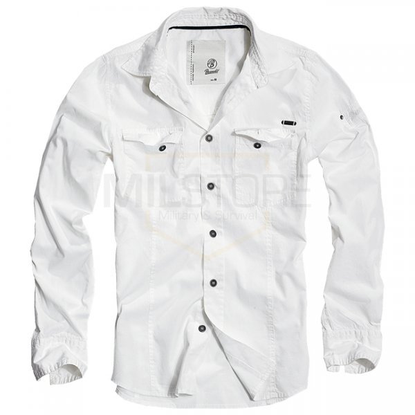 Brandit Shirt Slim - White - XL