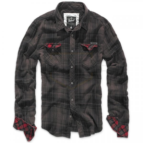 Brandit Checkshirt Duncan - Brown / Black - 2XL