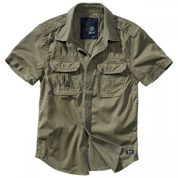 Brandit Vintage Shirt Shortsleeve - Olive - 2XL