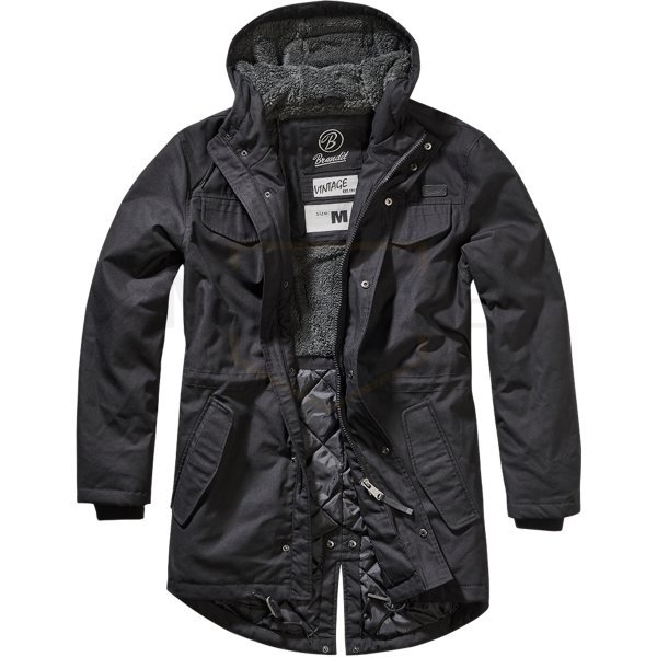 Brandit Marsh Lake Teddyparka - Black - L