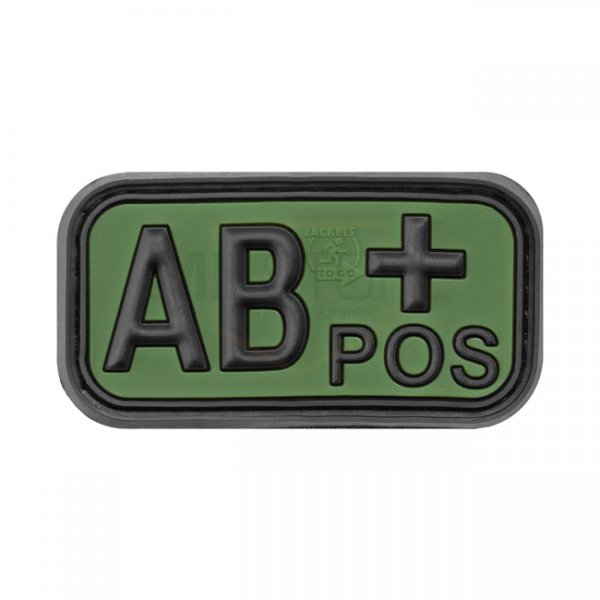 JTG Bloodtype Rubber Patch AB Pos - Forest