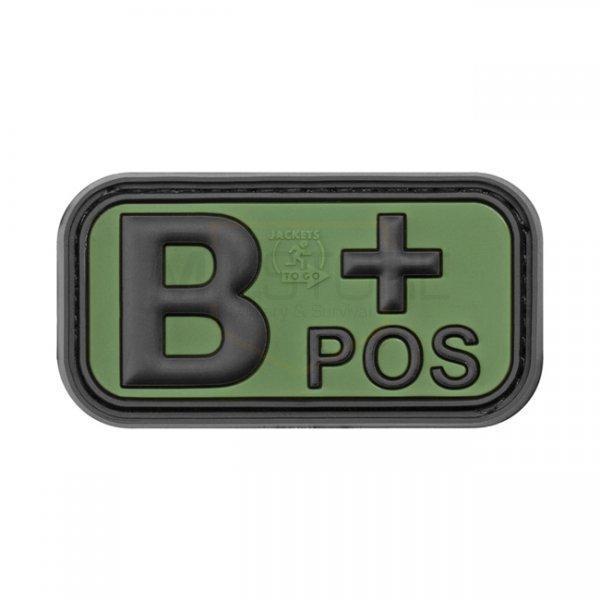 JTG Bloodtype Rubber Patch B Pos - Forest