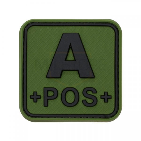JTG Bloodtype Square Rubber Patch A Pos - Forest