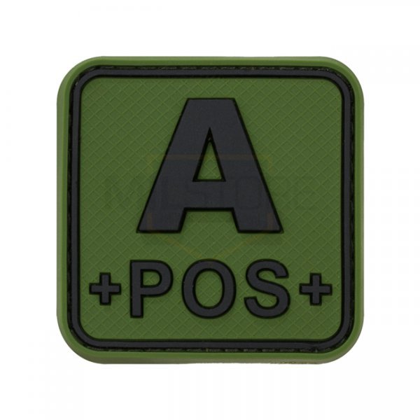 JTG Bloodtype Square Rubber Patch A Pos - Forest