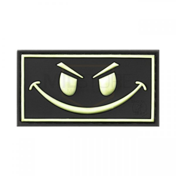 JTG Evil Smile Rubber Patch - Glow in the Dark