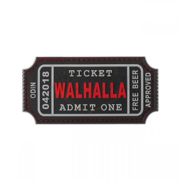 JTG Large Walhalla Ticket Rubber Patch - Blackmedic