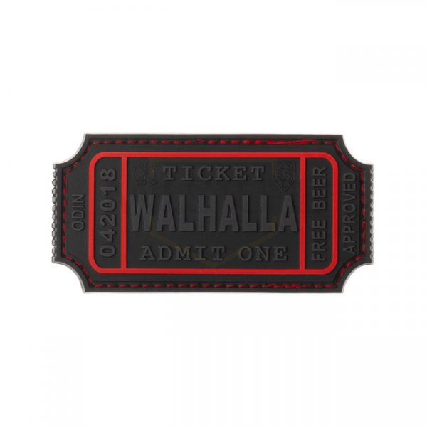 JTG Large Walhalla Ticket Rubber Patch - Blackops