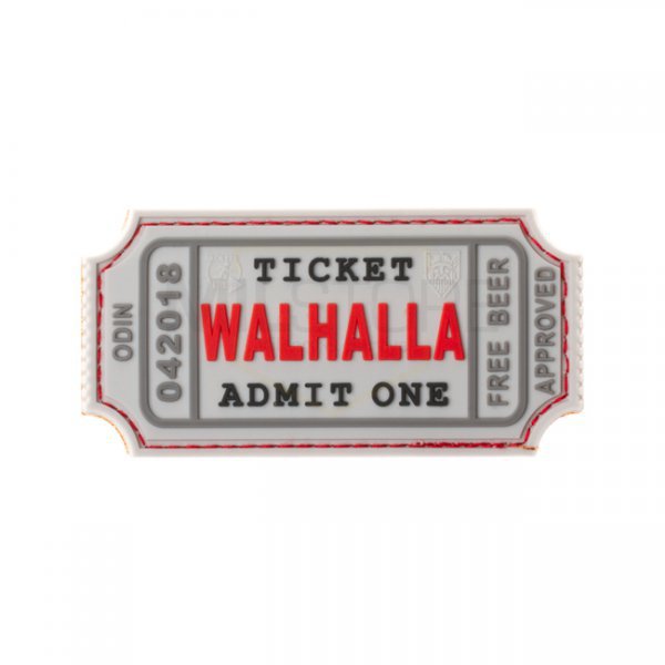 JTG Large Walhalla Ticket Rubber Patch - White
