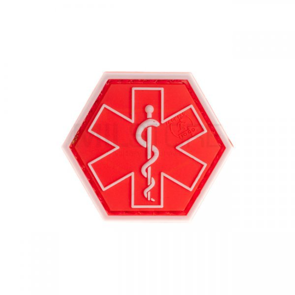 JTG Paramedic Hexagon Rubber Patch - Red