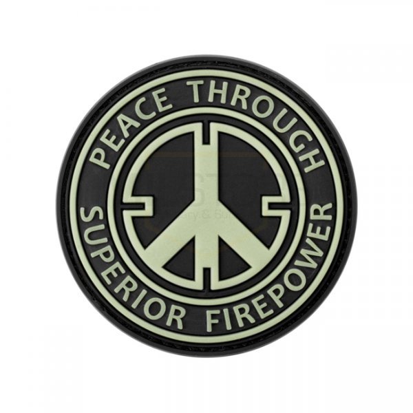 JTG Peace Rubber Patch - Glow in the Dark