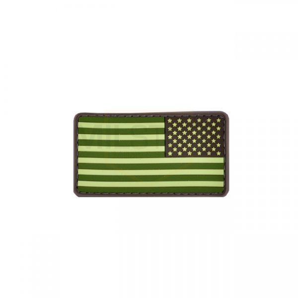 JTG US Flag Rubber Patch Reversed - Forest