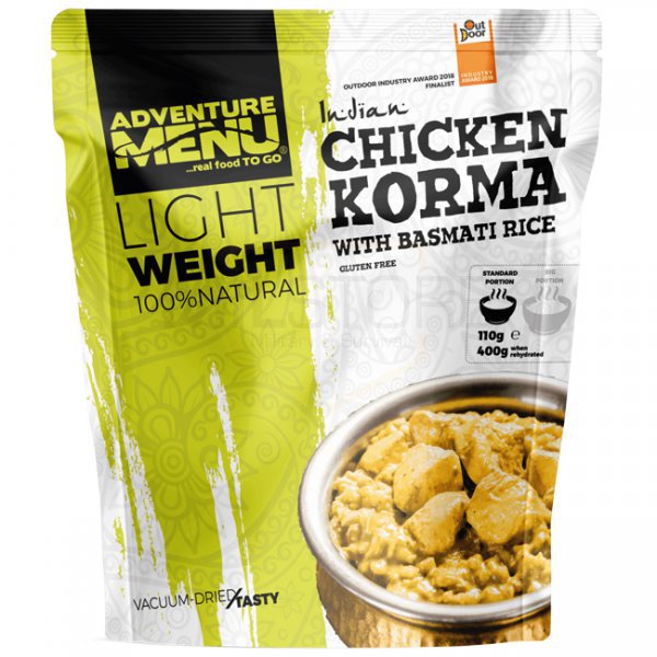 Adventure Menu LIGHTWEIGHT Chicken Korma & Basmati Rice - Standard