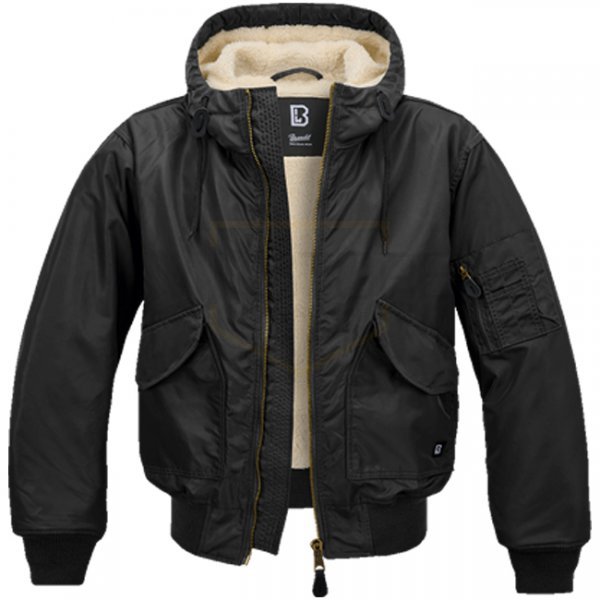 Brandit CWU Jacket hooded - Black - L
