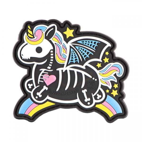 JTG Skeleton Unicorn Rubber Patch - Color