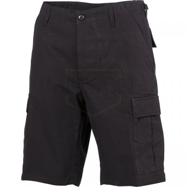 MFH US Bermuda Shorts Ripstop - Black - S