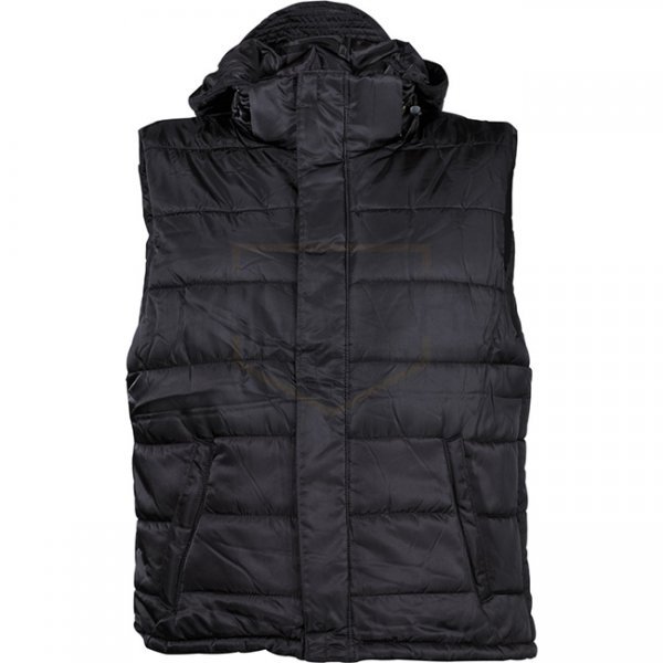 MFH Lined Vest & Detachable Hood - Black - 2XL