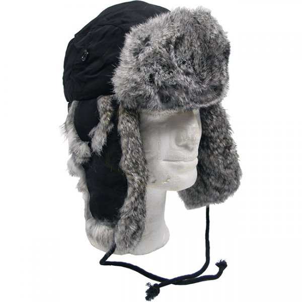 MFH Fur Hat - Black - L