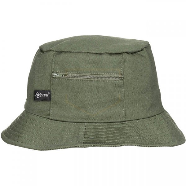 MFH Fisher Hat Small Side Pocket - Olive - 55