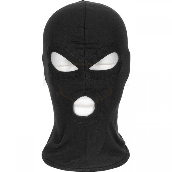 MFH Light Balaclava Three Hole Cotton - Black