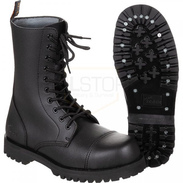 PureTrash Boots 10-Hole Steel Cap - Black - 4