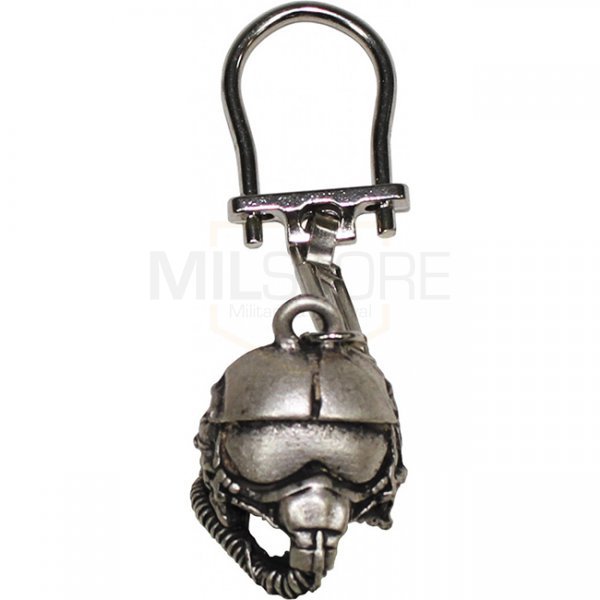 MFH Key Chain Pilot Helmet - Silver