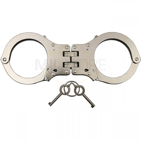 MFH Handcuffs Double Hinge - Chrome