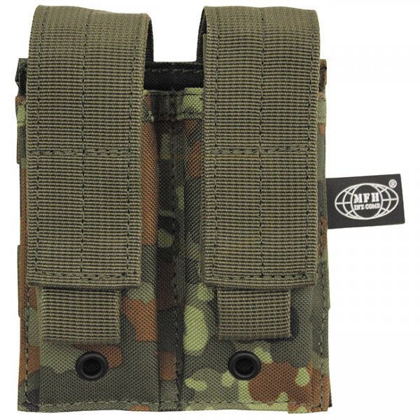 MFH Ammo Pouch Double Small MOLLE - Flecktarn