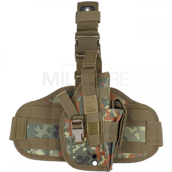 MFH Pistol Leg Holster MOLLE Right Hand - Flecktarn