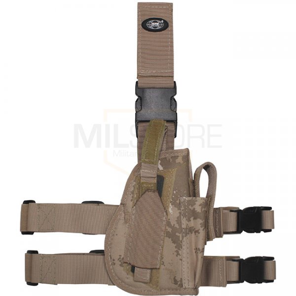 MFH Pistol Leg Holster Standard Right Hand - Vegetato Desert