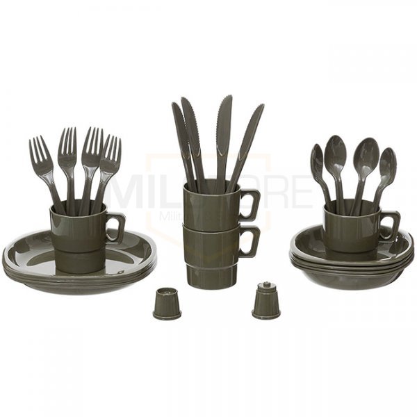 MFH Camping Plastic Mess Kit - Olive