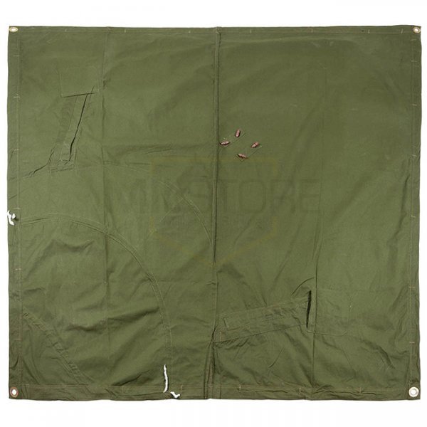 Surplus RO Tent Tarp & Rain Cover 180 x 180 cm Used - Olive