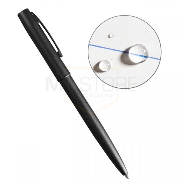 Rite in the Rain All-Weather Metal Clicker Pen Blue Ink - Black