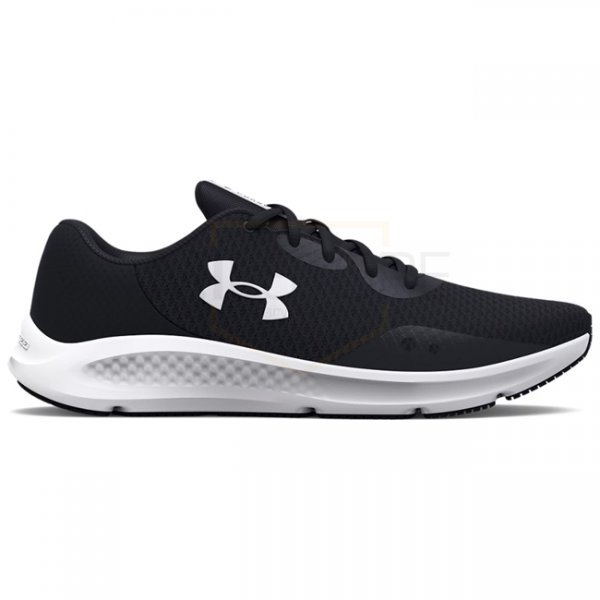 Under Armour Womens UA Charged Pursuit 3 Running Shoes - Black / White - 7