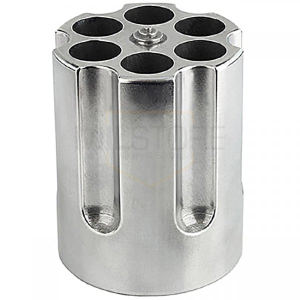 Caliber Gourmet Revolver Cylinder Pen Holder - Silver