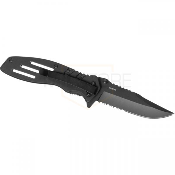 Smith & Wesson Extreme Ops SWA24S Serrated Folder - Black