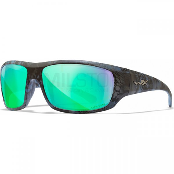 Wiley X Omega Captivate Polarized Green Mirror - Kryptek Neptune