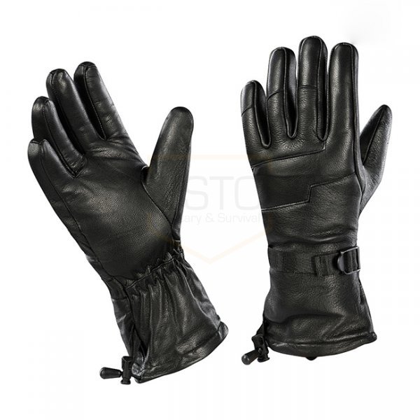 M-Tac Leather Winter Gloves - Black - S