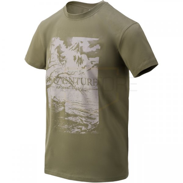 Helikon T-Shirt Adventure Is Out There - Olive Green - S