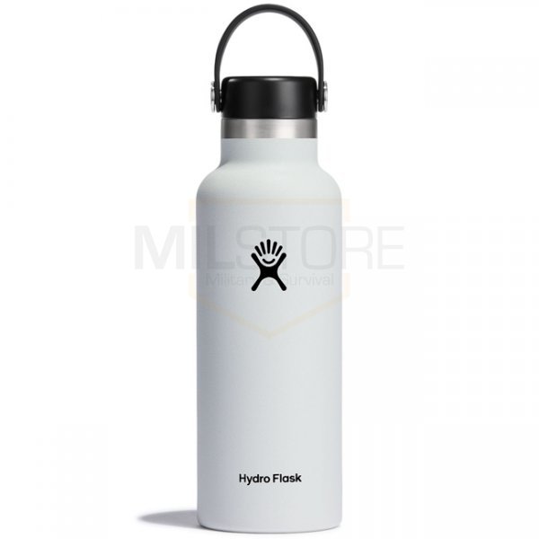 Hydro Flask Standard Mouth Insulated Water Bottle & Flex Cap 18oz - White