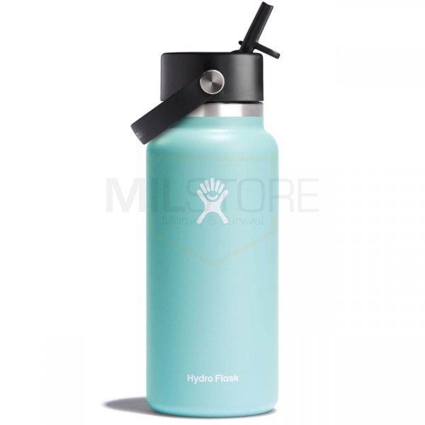 Hydro Flask Wide Mouth Insulated Water Bottle & Flex Straw Cap 32oz - Dew