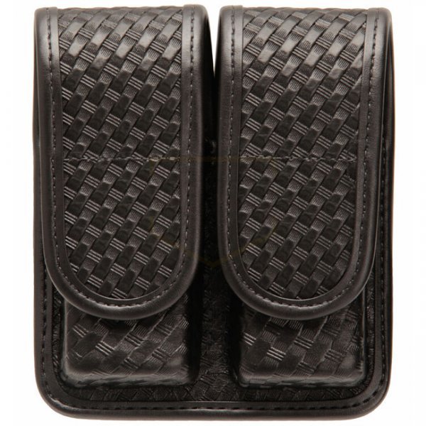 BLACKHAWK Double Mag Pouch Staggered Column Basketweave - Black