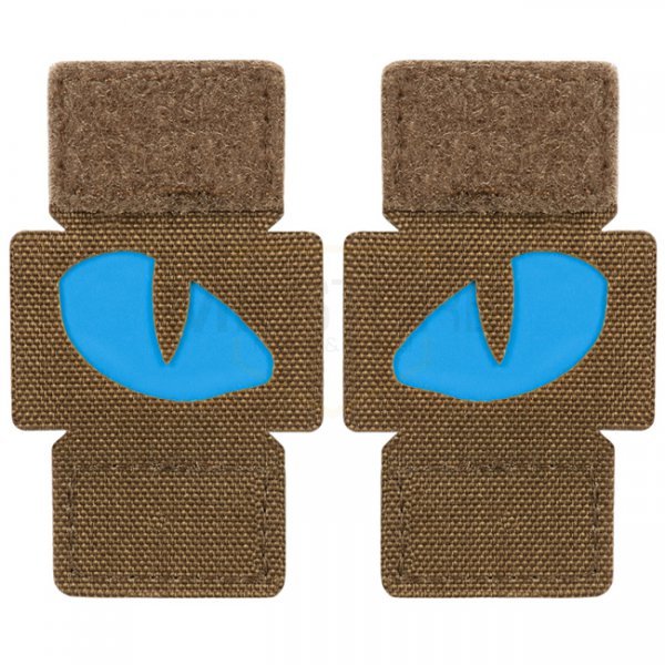 M-Tac Blue Tiger Eyes Laser Cut Patch - Coyote