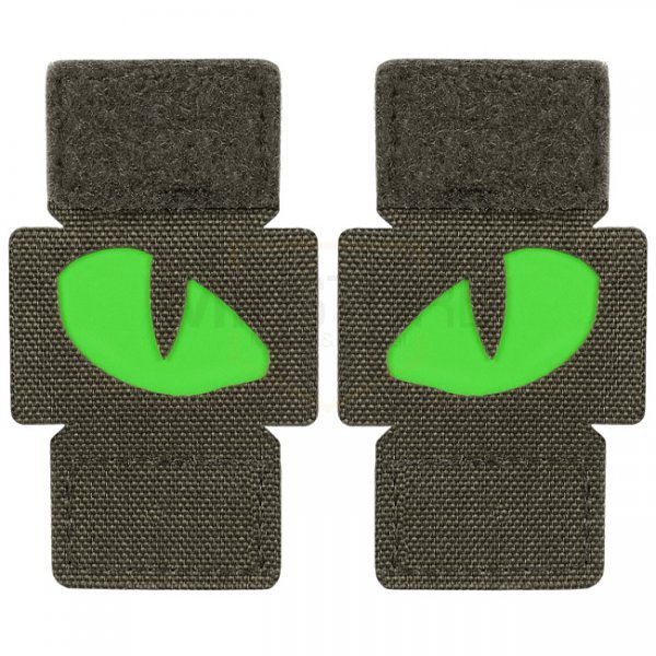 M-Tac Green Tiger Eyes Laser Cut Patch - Ranger Green