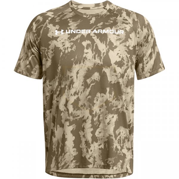 Under Armour Mens Tech ABC Camo Short Sleeve - Khaki Base - 2XL