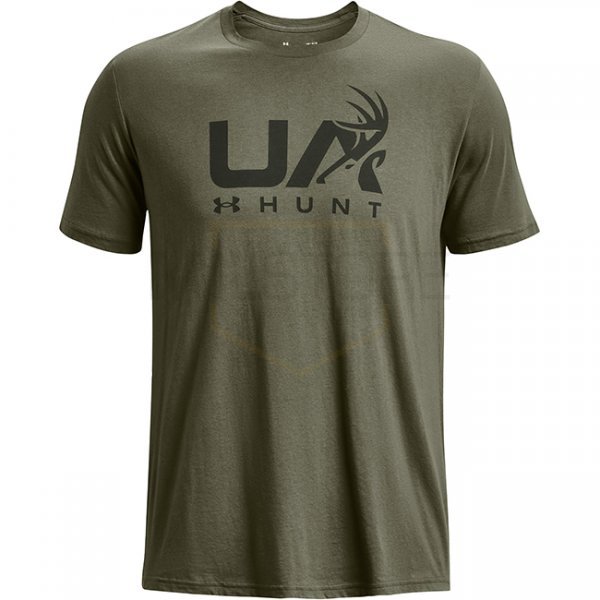 Under Armour Mens Antler Hunt Logo T-Shirt - Marine OD Green - M